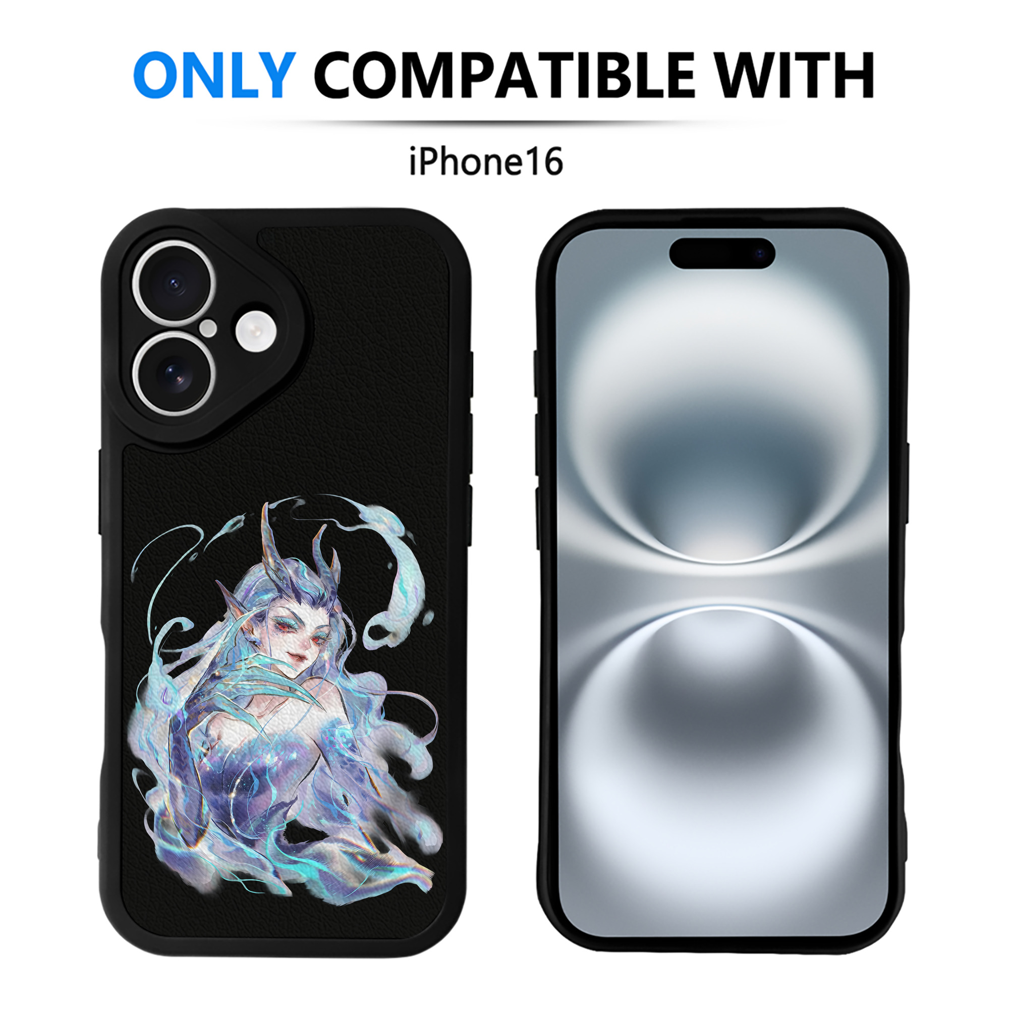 （画像用） Ne Zha 2 ナタ 魔童の大暴れ 【iPhone 16シリーズ対応】シリコンスマホケース（レザー調） 材質：シリコン